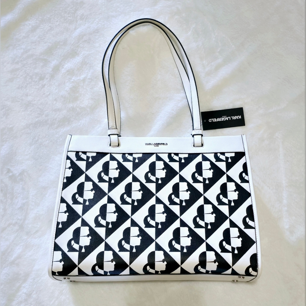 KARL LAGERFELD PARIS Maybelle Logo Square Tote Bag - NWT